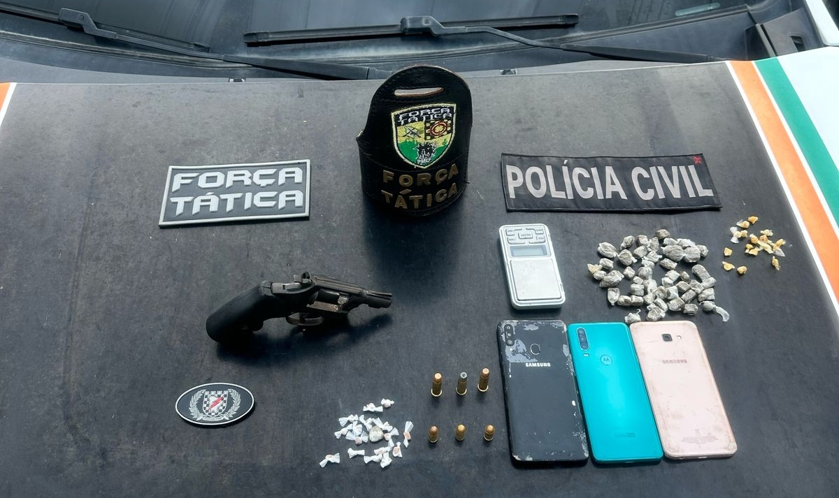 Com apoio da Coin, Forças de Segurança capturam dupla e apreendem arma e drogas em Caucaia – Governo do Estado do Ceará
